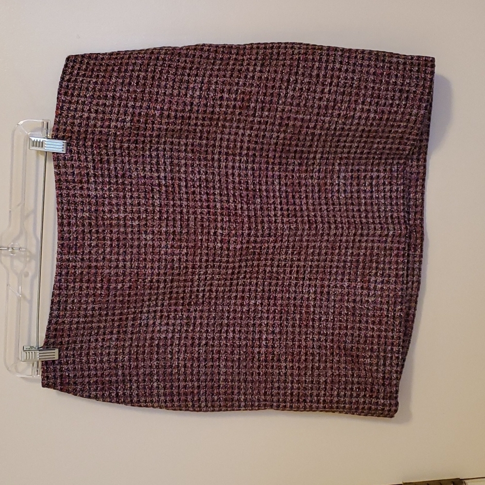 White House Black Market Mid Century Tweed Boot Skirt sz 14